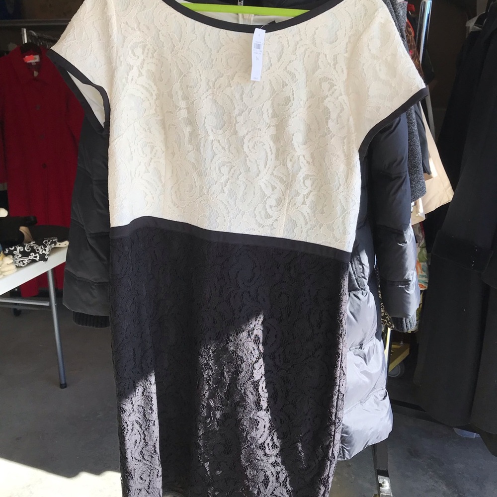 Black and white lace dress brand new.